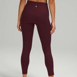 Lululemon Wunder Under High-Rise Red Merlot Burgundy Maroon Tight Leggings Sz 6